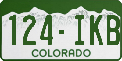 CO license plate 124IKB