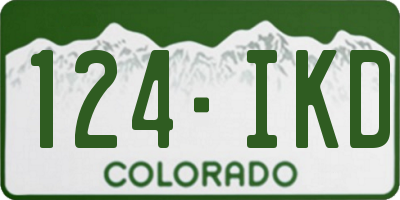 CO license plate 124IKD