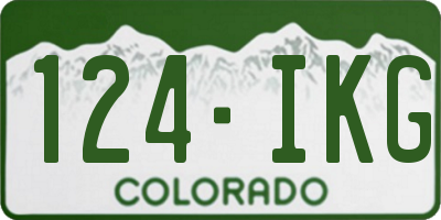 CO license plate 124IKG