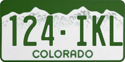 CO license plate 124IKL