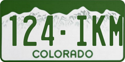 CO license plate 124IKM