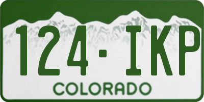 CO license plate 124IKP