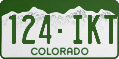 CO license plate 124IKT