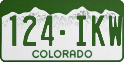 CO license plate 124IKW