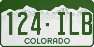 CO license plate 124ILB