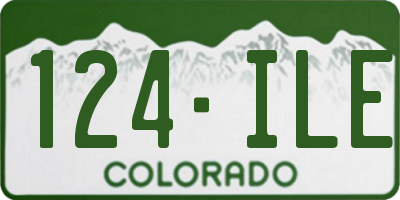 CO license plate 124ILE