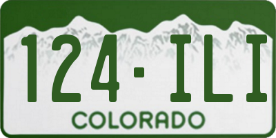 CO license plate 124ILI