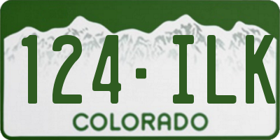 CO license plate 124ILK