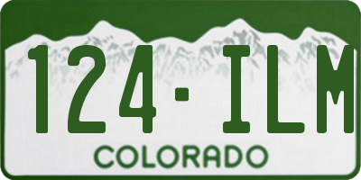CO license plate 124ILM