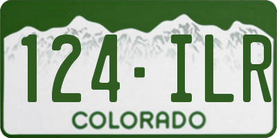 CO license plate 124ILR