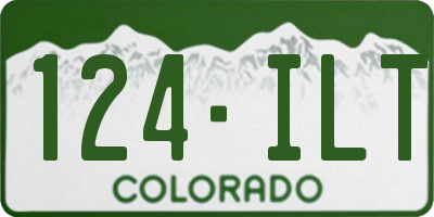 CO license plate 124ILT