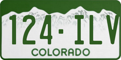 CO license plate 124ILV