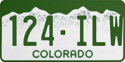 CO license plate 124ILW