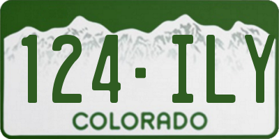CO license plate 124ILY