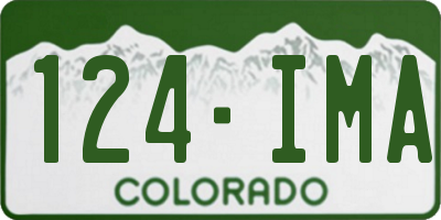 CO license plate 124IMA