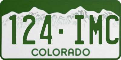 CO license plate 124IMC