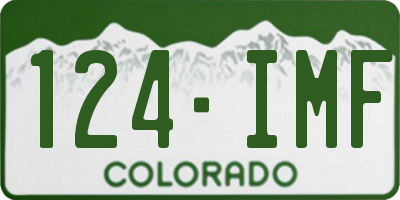 CO license plate 124IMF