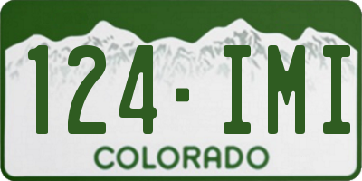 CO license plate 124IMI