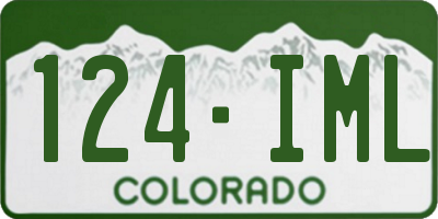 CO license plate 124IML