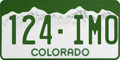 CO license plate 124IMO