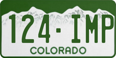 CO license plate 124IMP