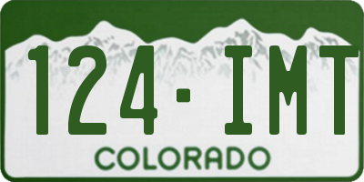 CO license plate 124IMT