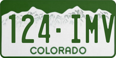 CO license plate 124IMV