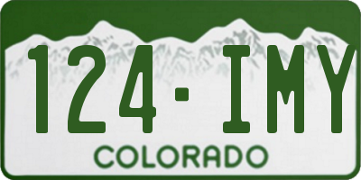 CO license plate 124IMY