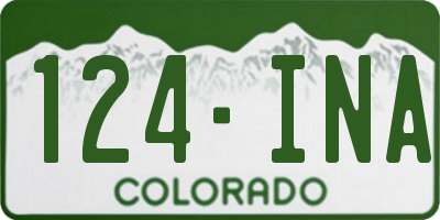 CO license plate 124INA