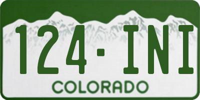CO license plate 124INI