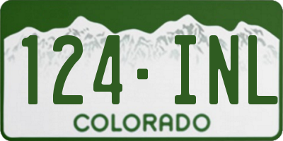 CO license plate 124INL