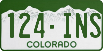 CO license plate 124INS