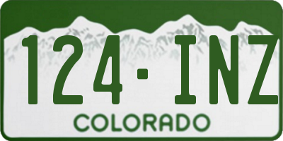 CO license plate 124INZ