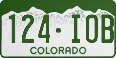 CO license plate 124IOB