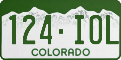 CO license plate 124IOL