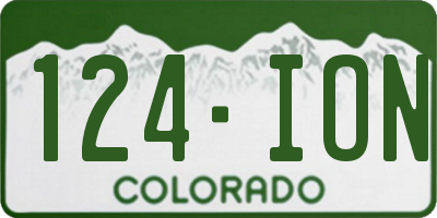 CO license plate 124ION