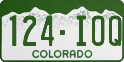 CO license plate 124IOQ