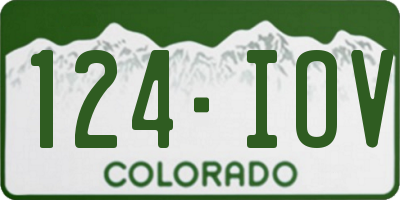 CO license plate 124IOV