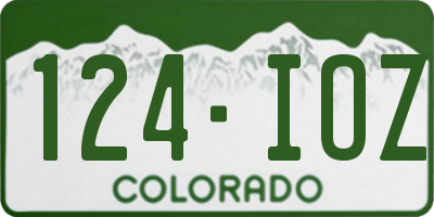 CO license plate 124IOZ