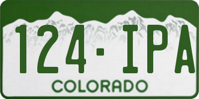 CO license plate 124IPA