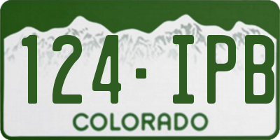 CO license plate 124IPB