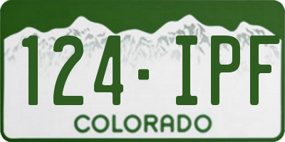 CO license plate 124IPF