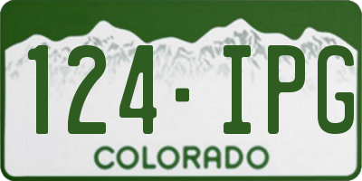 CO license plate 124IPG