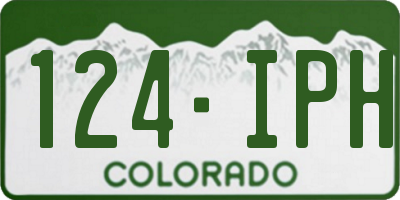 CO license plate 124IPH