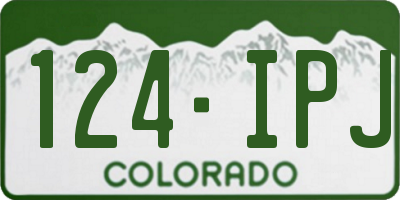 CO license plate 124IPJ