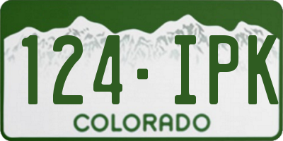 CO license plate 124IPK