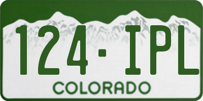 CO license plate 124IPL