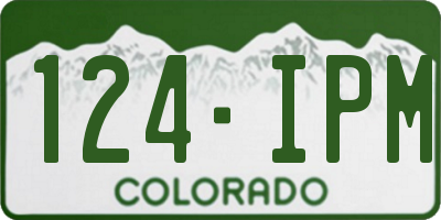 CO license plate 124IPM