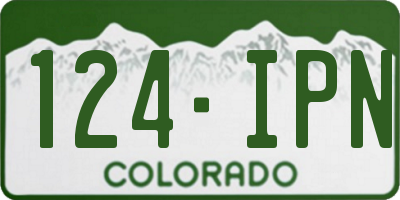 CO license plate 124IPN