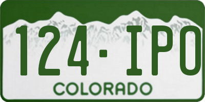 CO license plate 124IPO